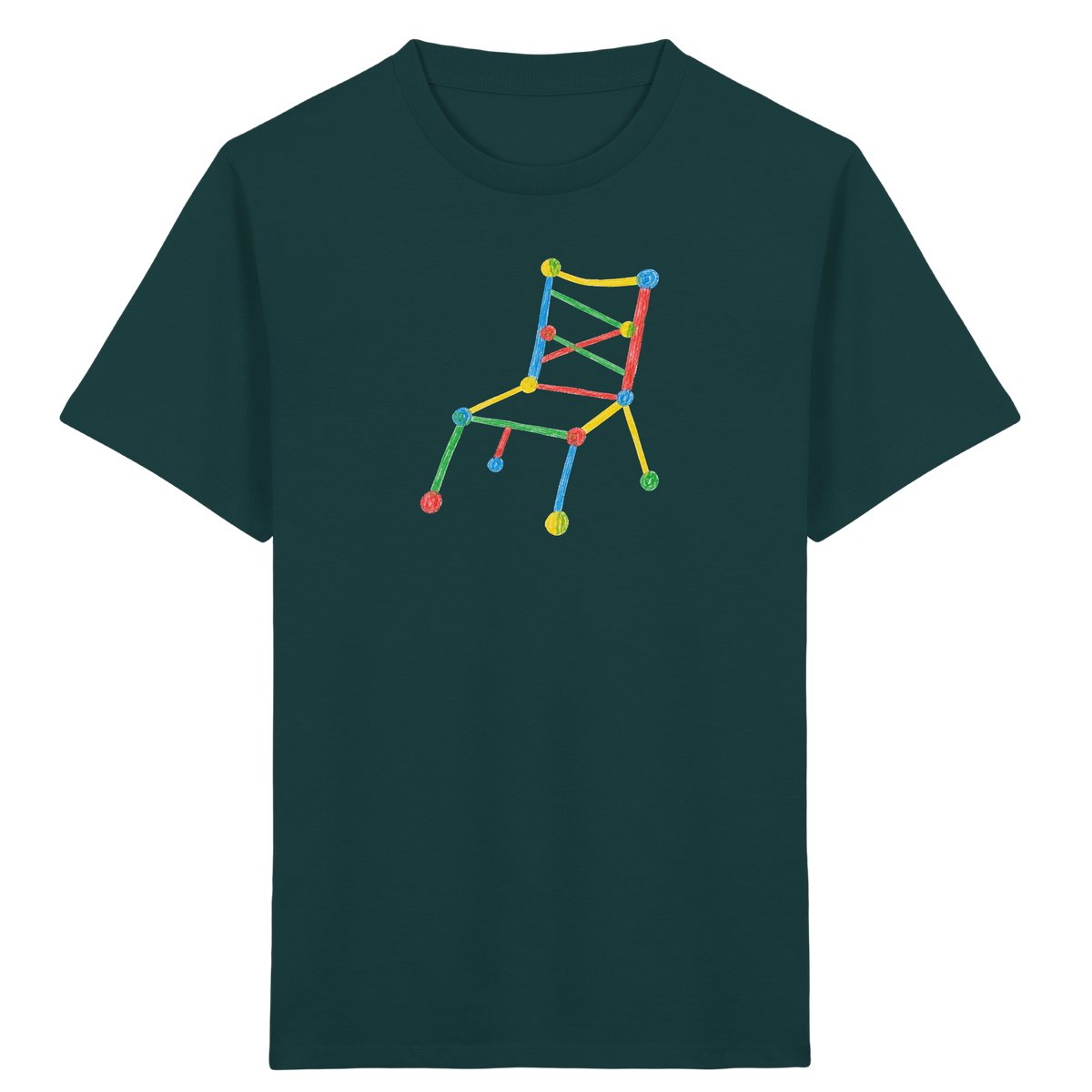 Bunter Kritzelstuhl für Kinder - Kinder Bio T-Shirt