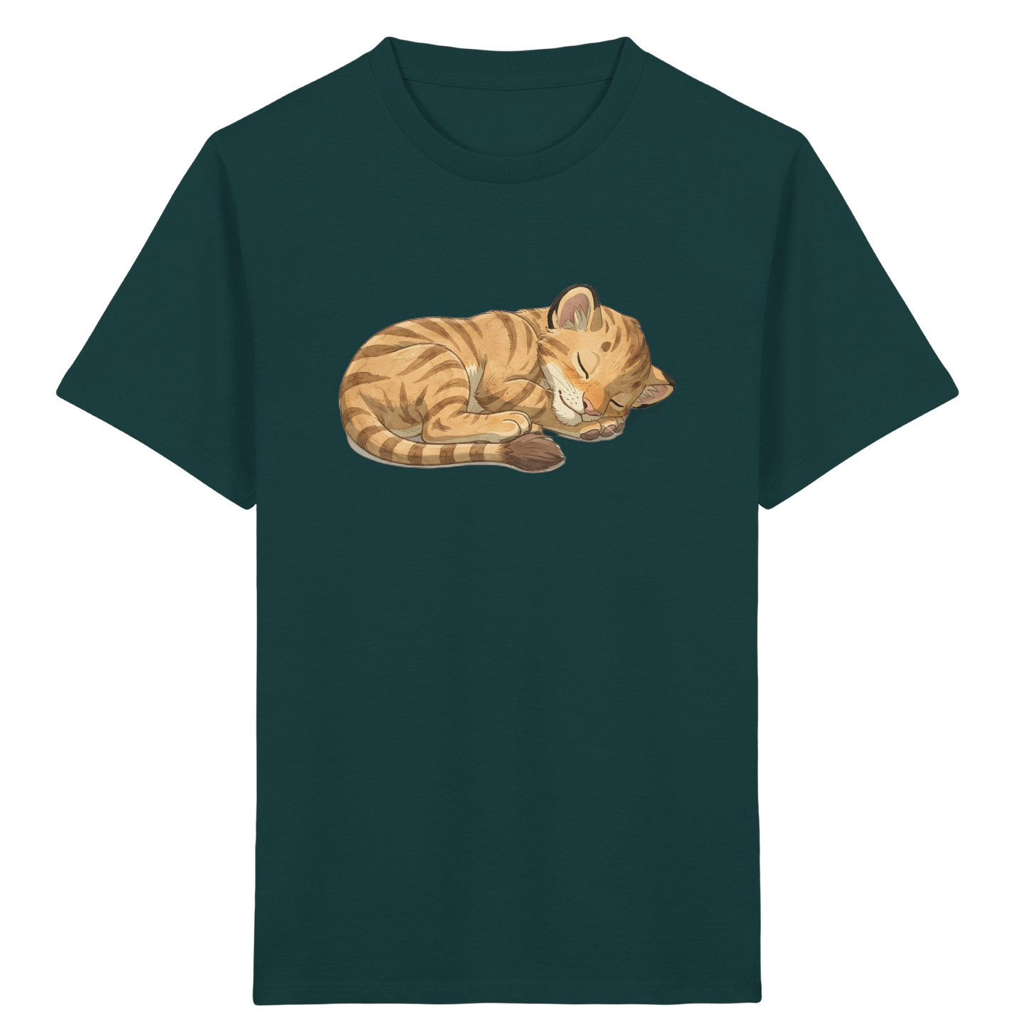 Schlafende Katze: Kuscheliges T-Shirt für Kinder - Kinder Bio T-Shirt