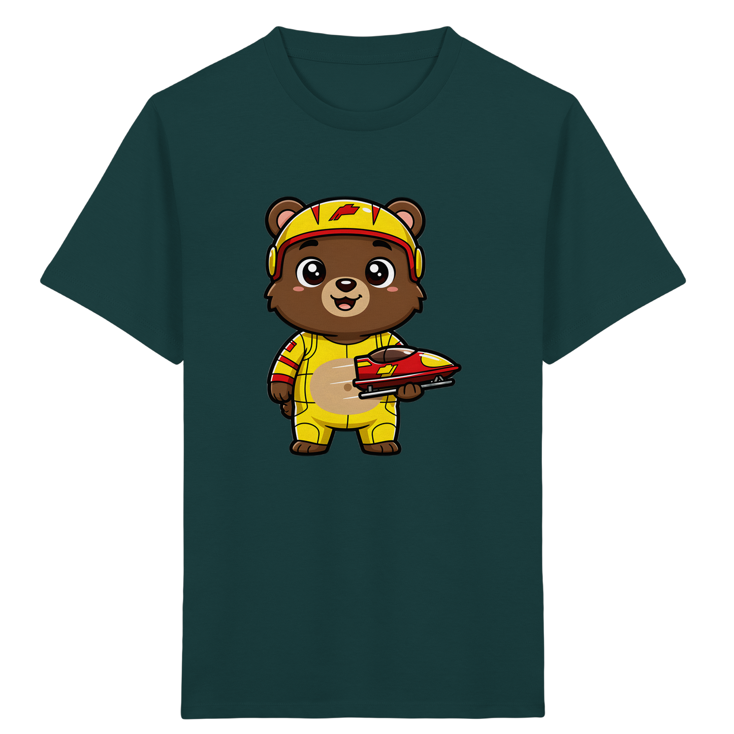 Bären-Rennfahrer T-Shirt: Abenteuer pur! - Kinder Bio T-Shirt
