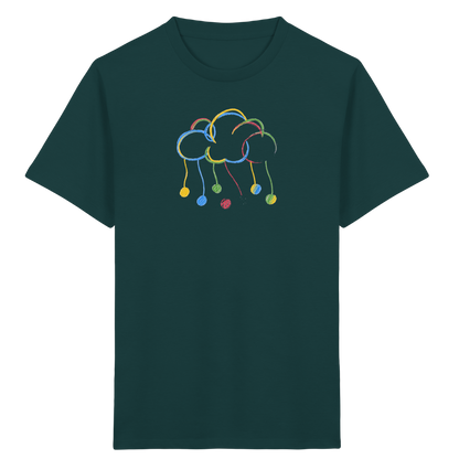Bunte Farbpunkt Wolke - Kinder Bio T-Shirt