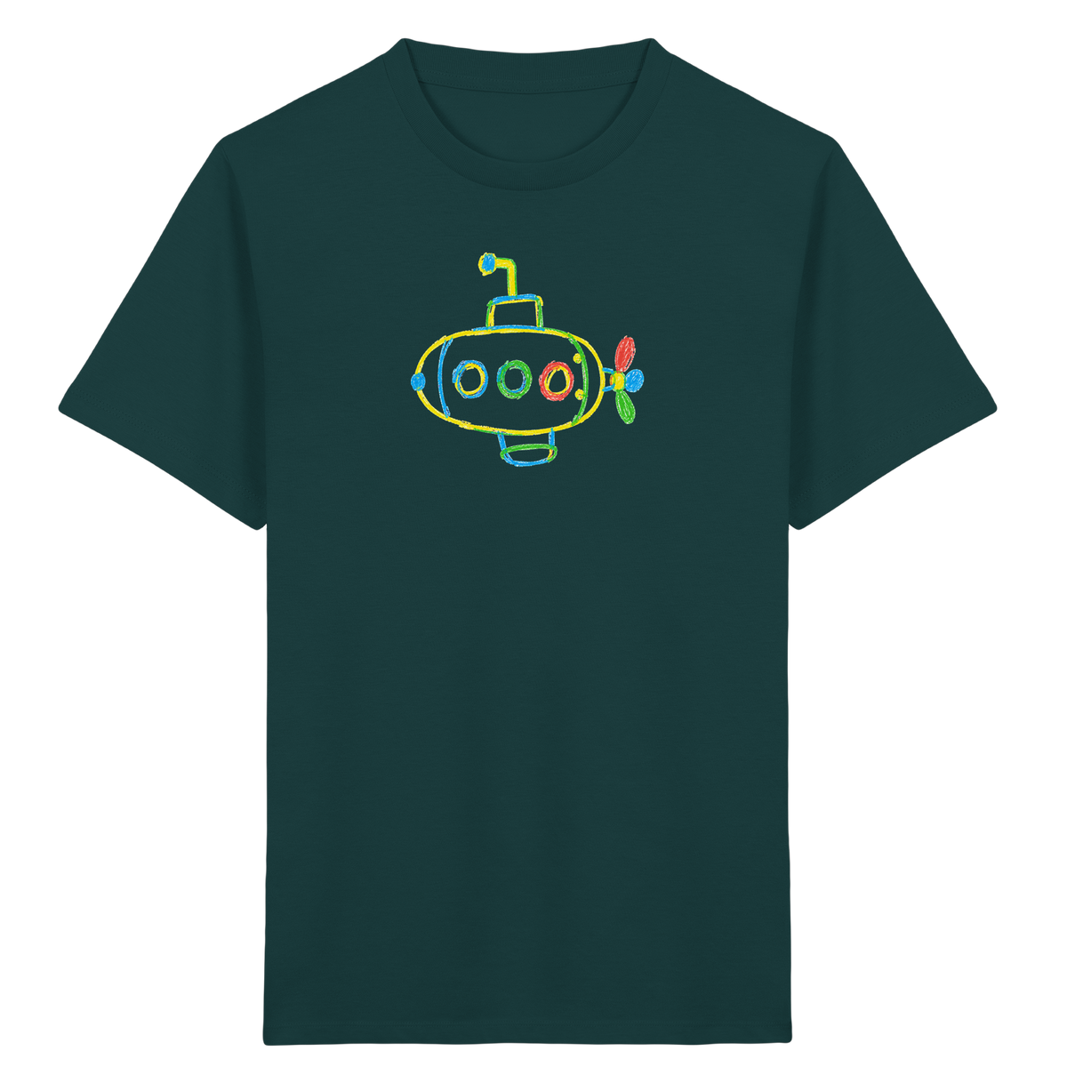 Farbpunkt U-Boot Abenteuer - Kinder Bio T-Shirt