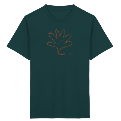 Kakaobraune Schlingenhand Kinder Shirt - Kinder Bio T-Shirt