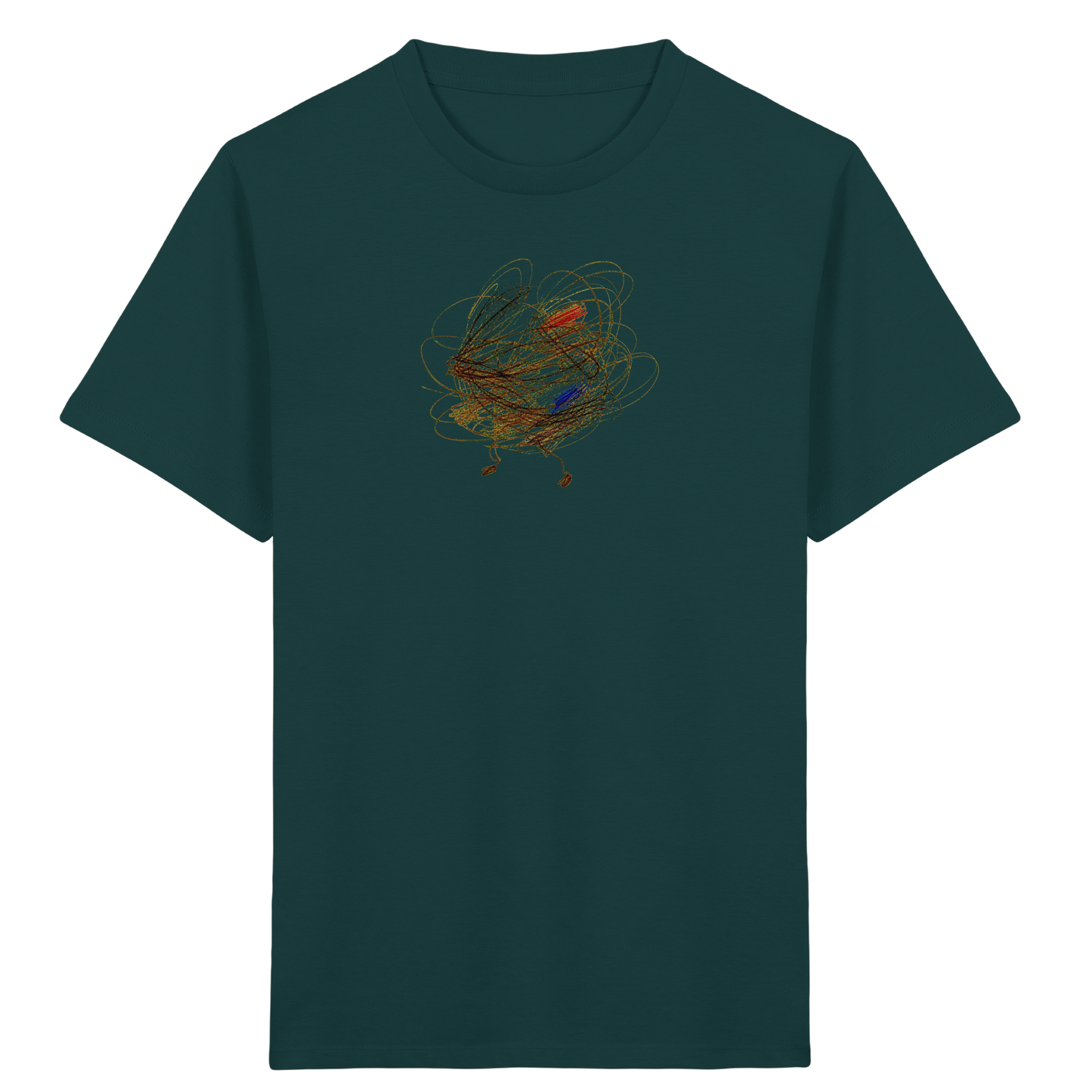 Glazed-Green Kinder Bio T-Shirt mit abstraktem Vogel-Motiv
