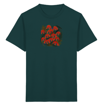 Glazed-Green Kinder Bio T-Shirt mit Pilz-Motiv im Kritzelstil