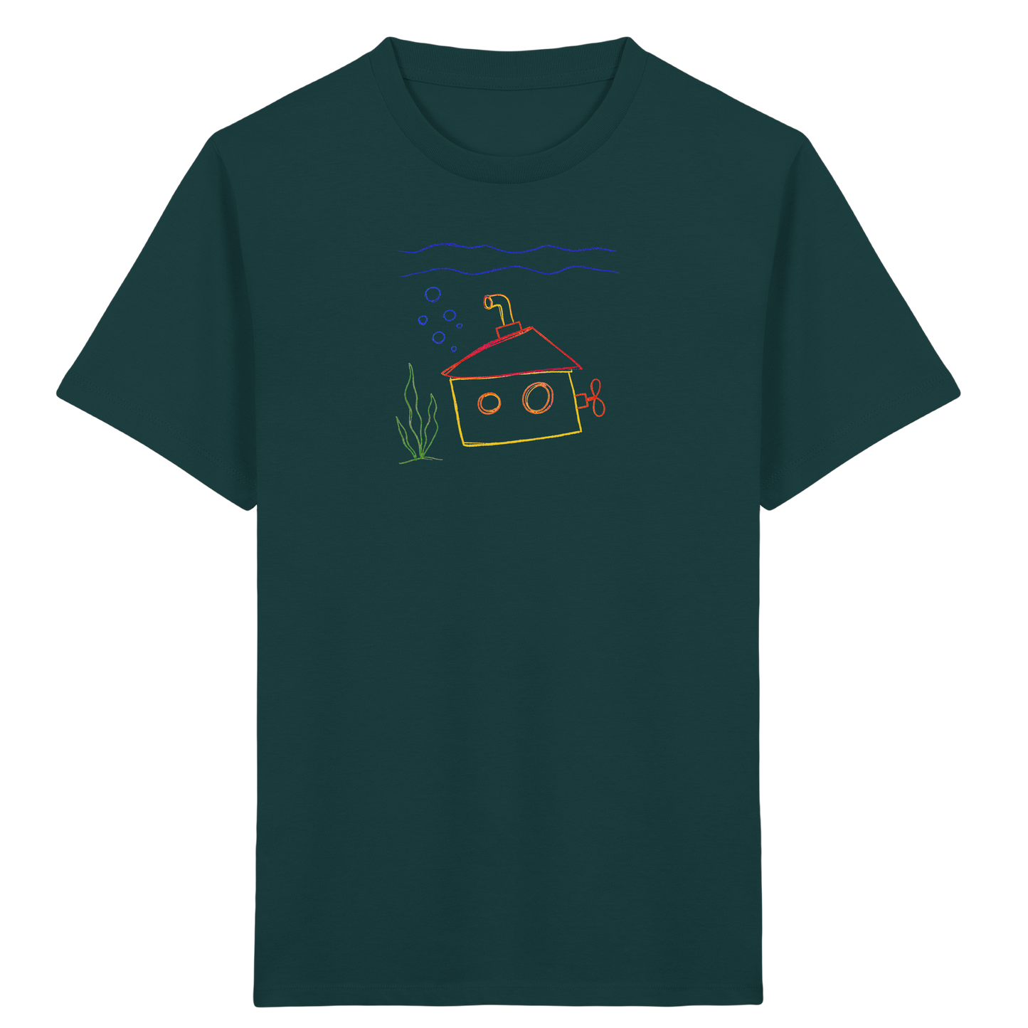 Fröhliches U-Boot Kinder T-Shirt - Kinder Bio T-Shirt