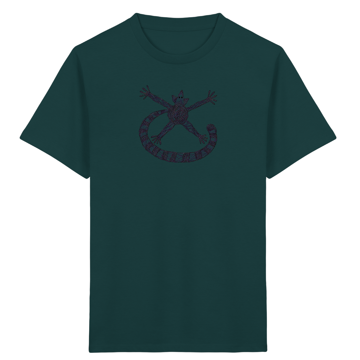 Lemur von oben gezeichnet - Kinder Bio T-Shirt