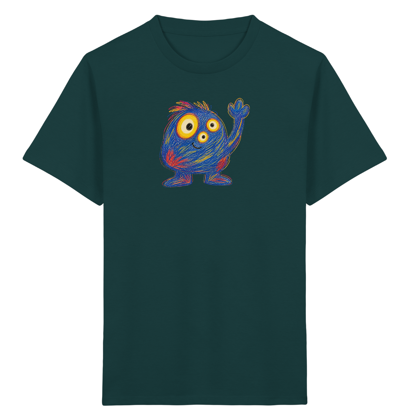 Dreiäuglein winkt fröhlich - Kinder Bio T-Shirt