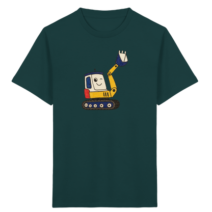 Fröhliches Bagger T-Shirt für Kinder - Kinder Bio T-Shirt