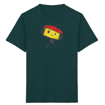 Kritzelkopf mit roter Mütze - Kinder Bio T-Shirt
