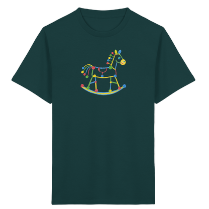 Farbpunkt Schaukelpferd Kinder Shirt - Kinder Bio T-Shirt