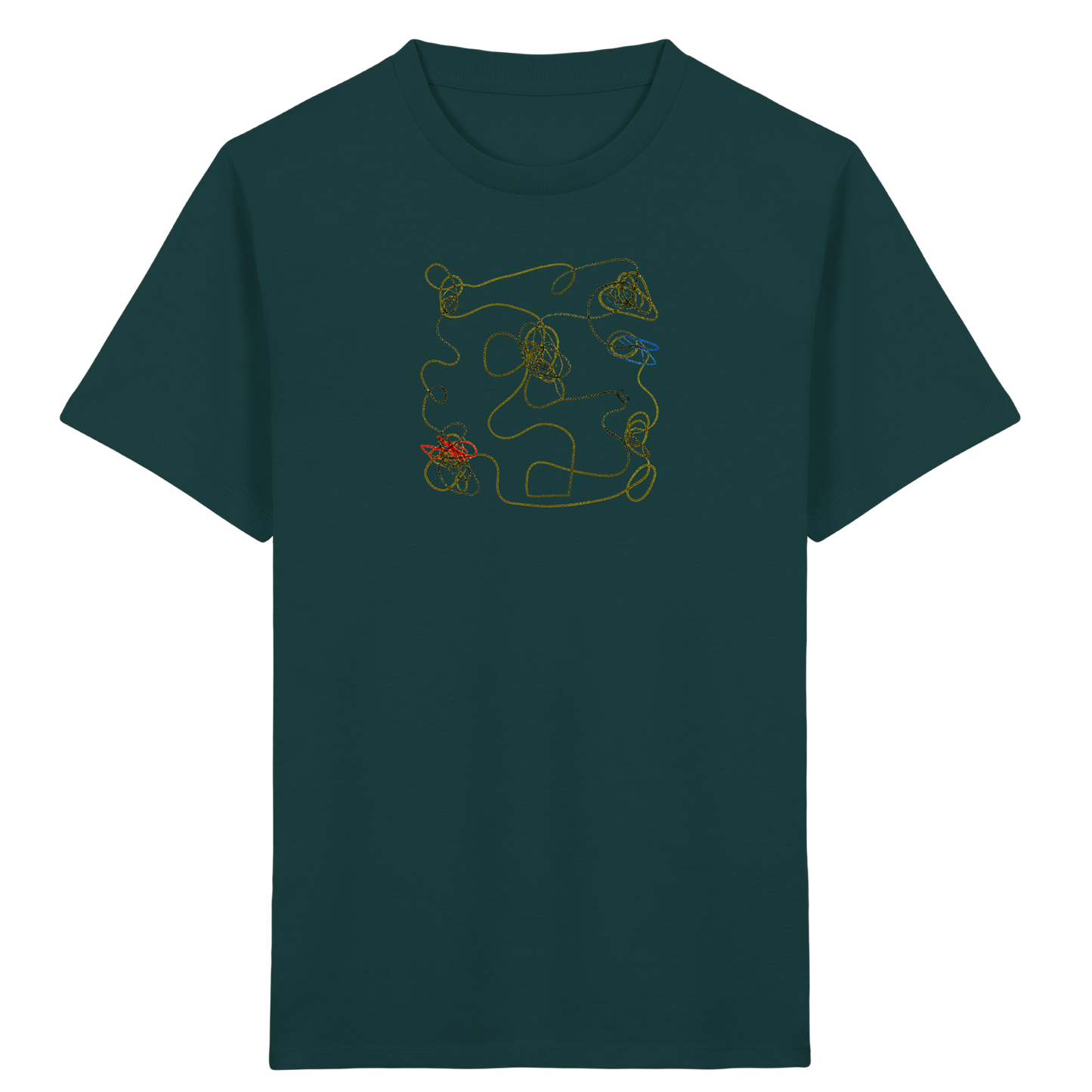 Künstlerisches T-Shirt mit abstraktem Gekritzel - Kinder Bio T-Shirt