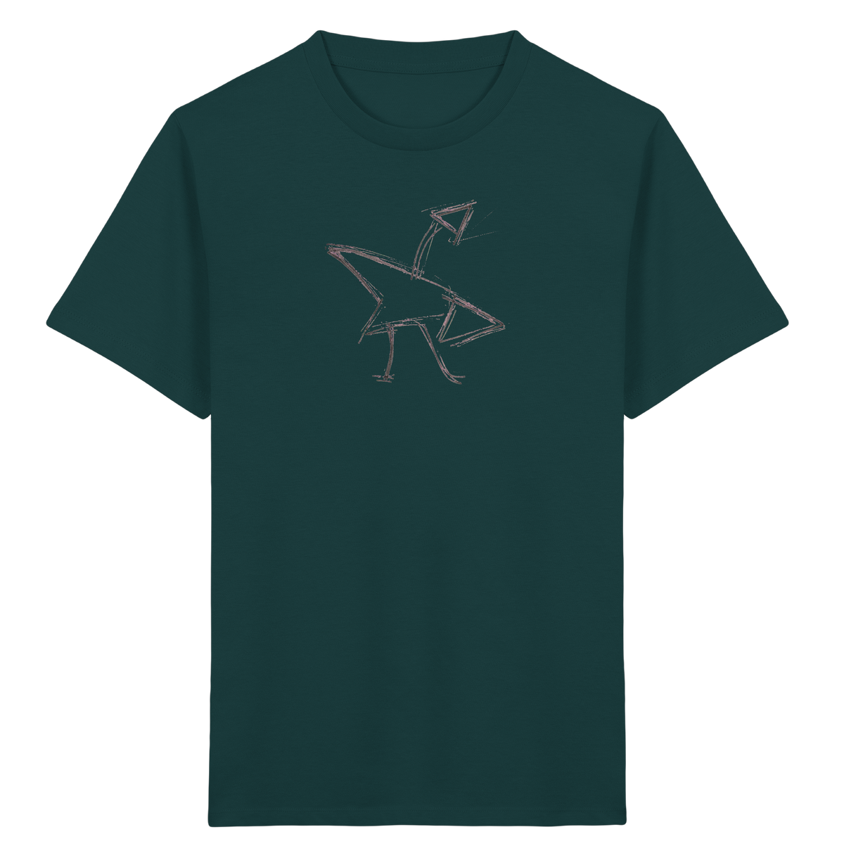 Graphitgrauer Strichvogel Kinder T-Shirt - Kinder Bio T-Shirt