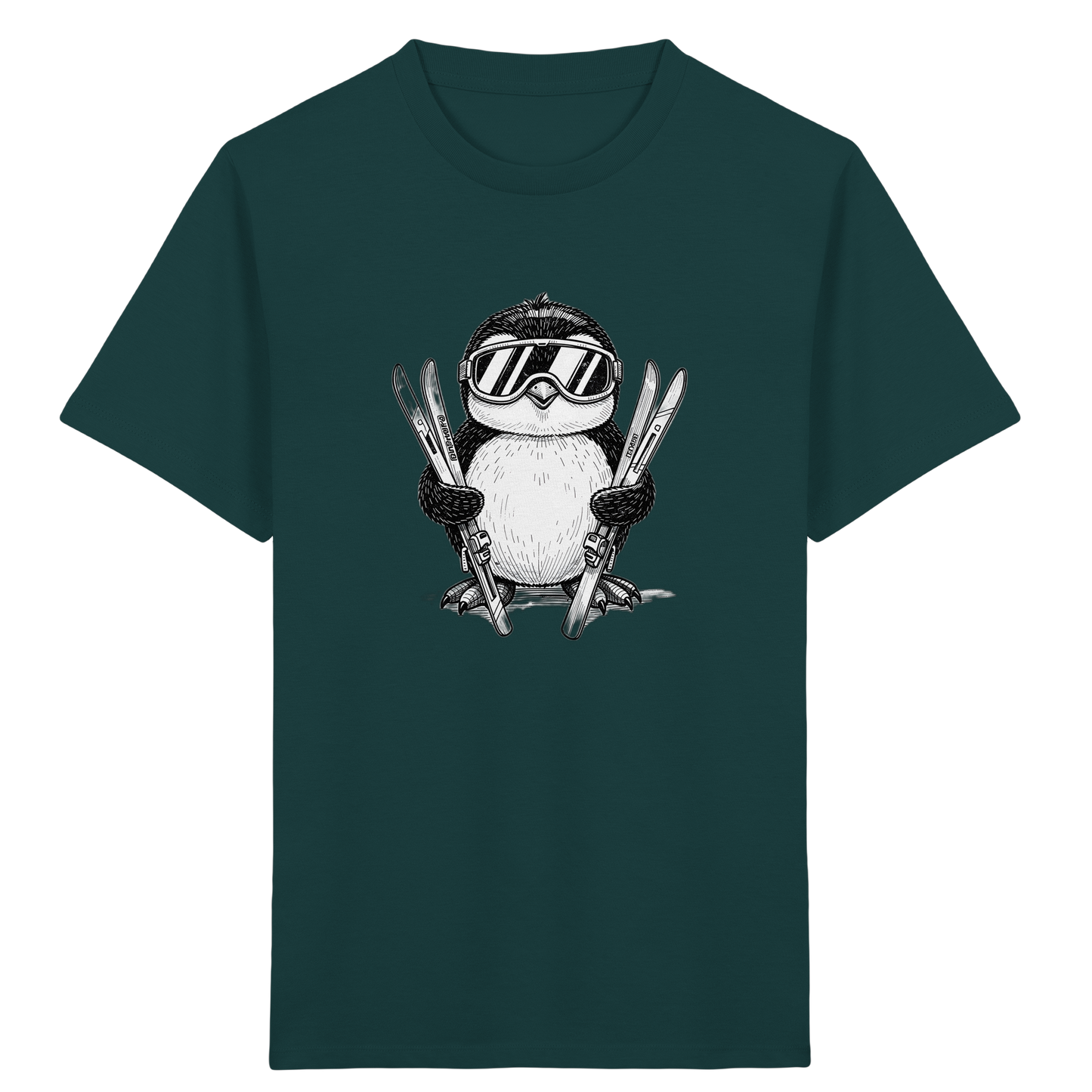 Pinguin auf Skiern: Vintage Kinder T-Shirt - Kinder Bio T-Shirt