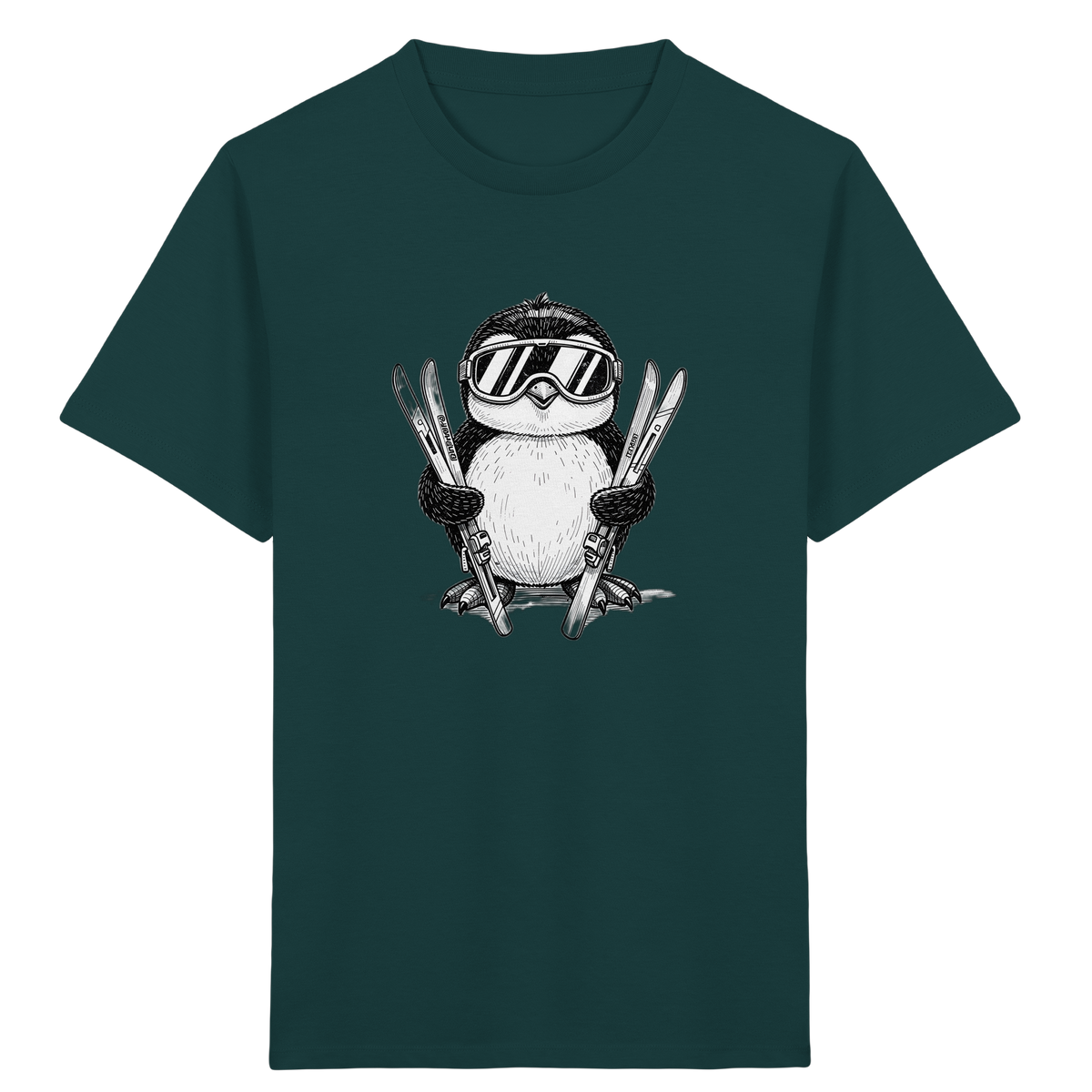 Pinguin auf Skiern: Vintage Kinder T-Shirt - Kinder Bio T-Shirt