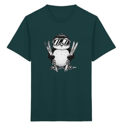 Pinguin auf Skiern: Vintage Kinder T-Shirt - Kinder Bio T-Shirt