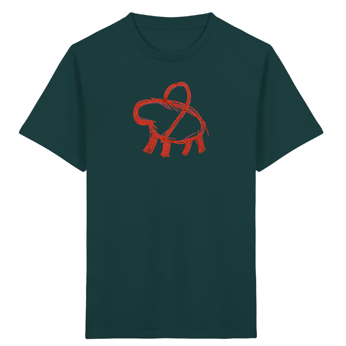 Rostbraunes Capybara mit Ranzen - Kinder Bio T-Shirt
