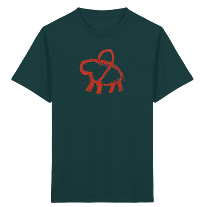 Rostbraunes Capybara mit Ranzen - Kinder Bio T-Shirt