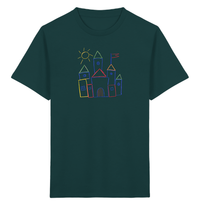 Fröhliches T-Shirt mit Märchenburg Motiv - Kinder Bio T-Shirt