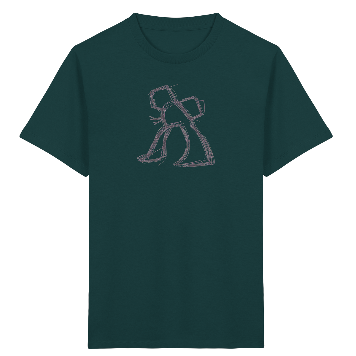 Wackel-T-Rex mit Ranzen - Kinder Bio T-Shirt