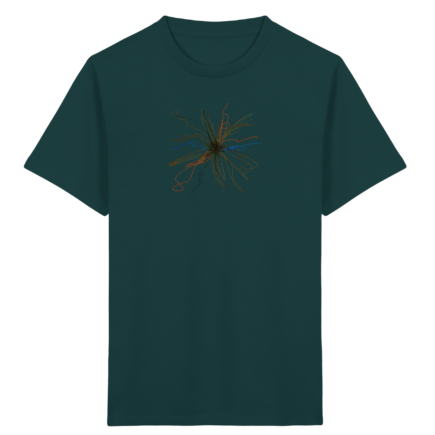 Dynamisches Kunst T-Shirt mit Strahlen - Kinder Bio T-Shirt