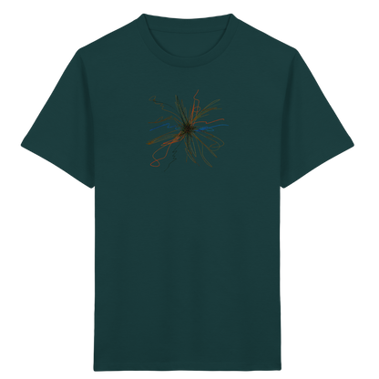 Dynamisches Kunst T-Shirt mit Strahlen - Kinder Bio T-Shirt