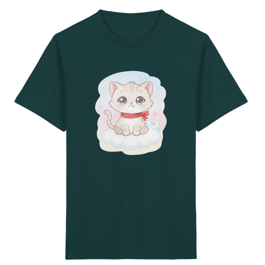 Katze auf Wolke: Süßes Mädchen T-Shirt