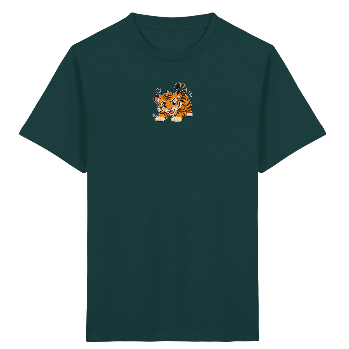Verspielter Tiger: Fröhliches Kinder T-Shirt - Kinder Bio T-Shirt