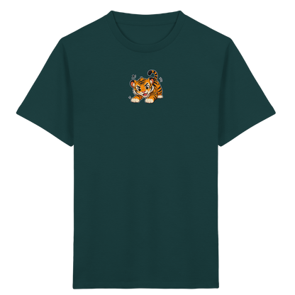 Verspielter Tiger: Fröhliches Kinder T-Shirt - Kinder Bio T-Shirt