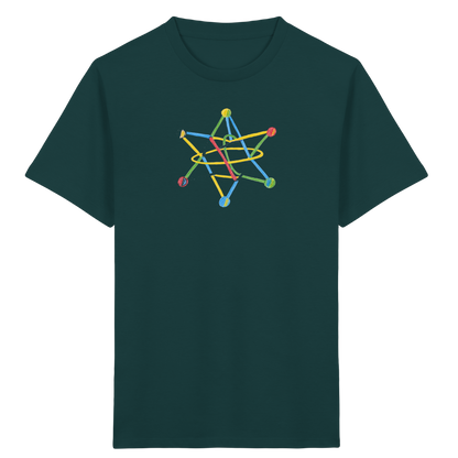 Buntes Sternobjekt Kinderzeichnung - Kinder Bio T-Shirt