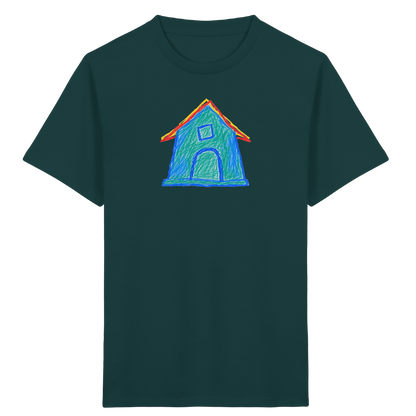 Zweifarbiger Dachbogen Haus - Kinder Bio T-Shirt