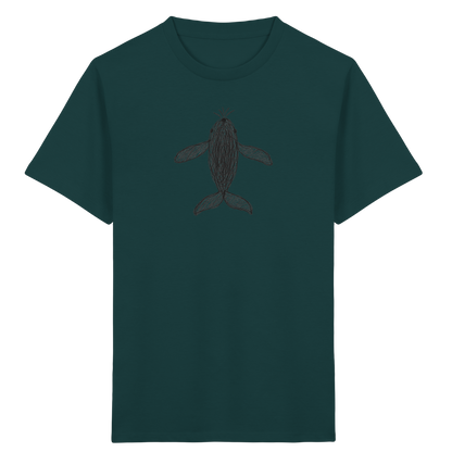 Wal von oben gezeichnet - Kinder Bio T-Shirt