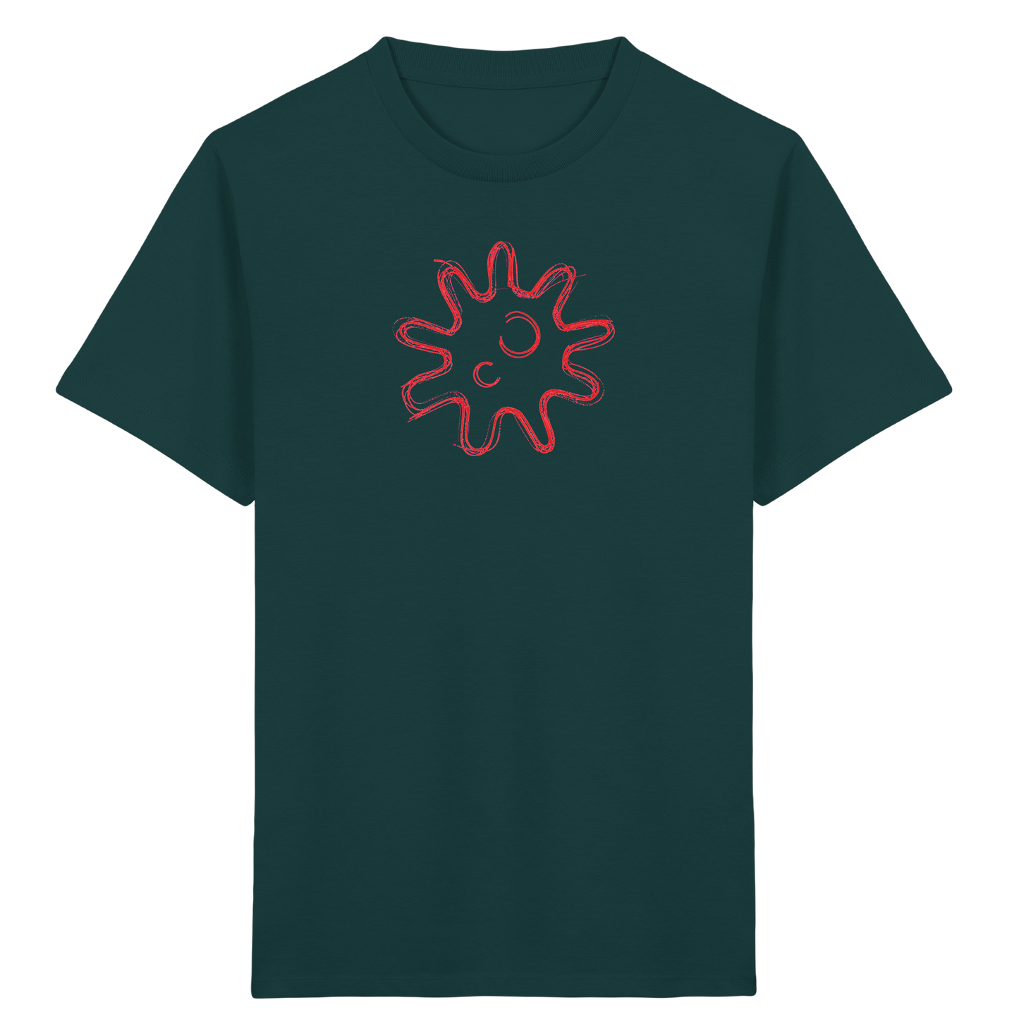 Rote Krakelsonne Kinder T-Shirt - Kinder Bio T-Shirt
