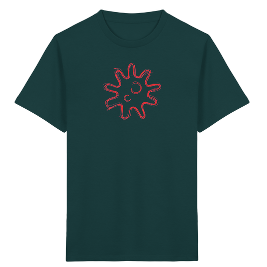 Rote Krakelsonne Kinder T-Shirt - Kinder Bio T-Shirt