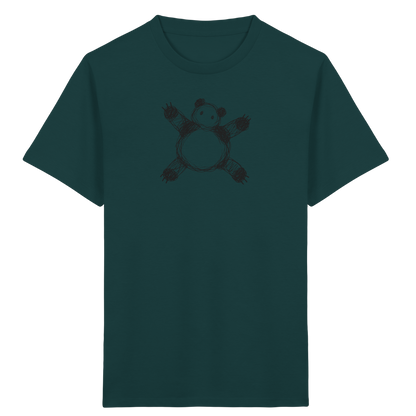 Panda von oben gezeichnet - Kinder Bio T-Shirt