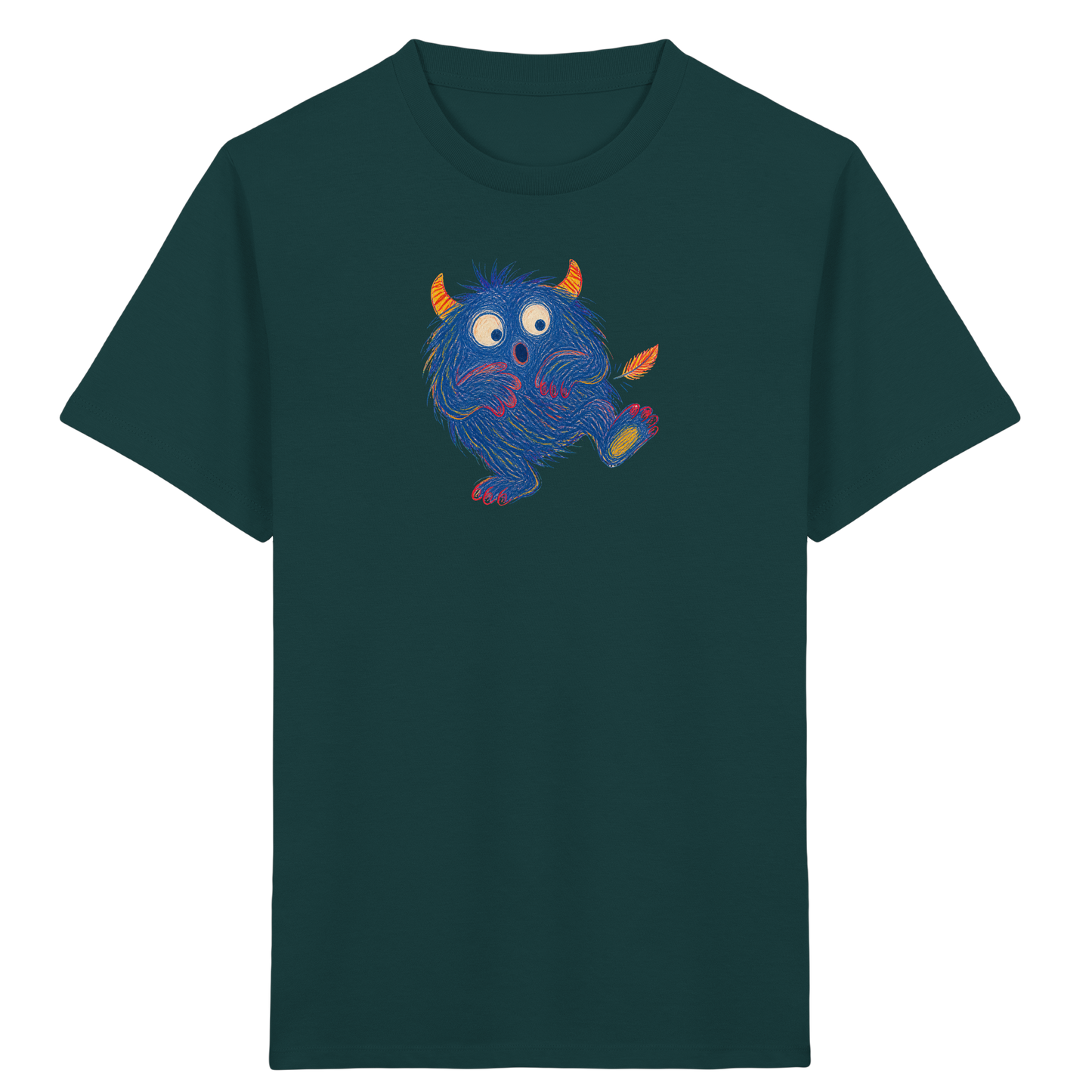Kitzelzottel lacht im Federkitzel - Kinder Bio T-Shirt