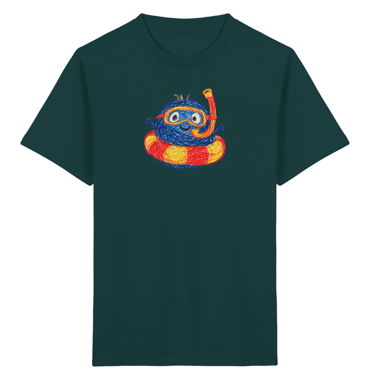 Schnorchelmumpf im Schwimmring - Kinder Bio T-Shirt