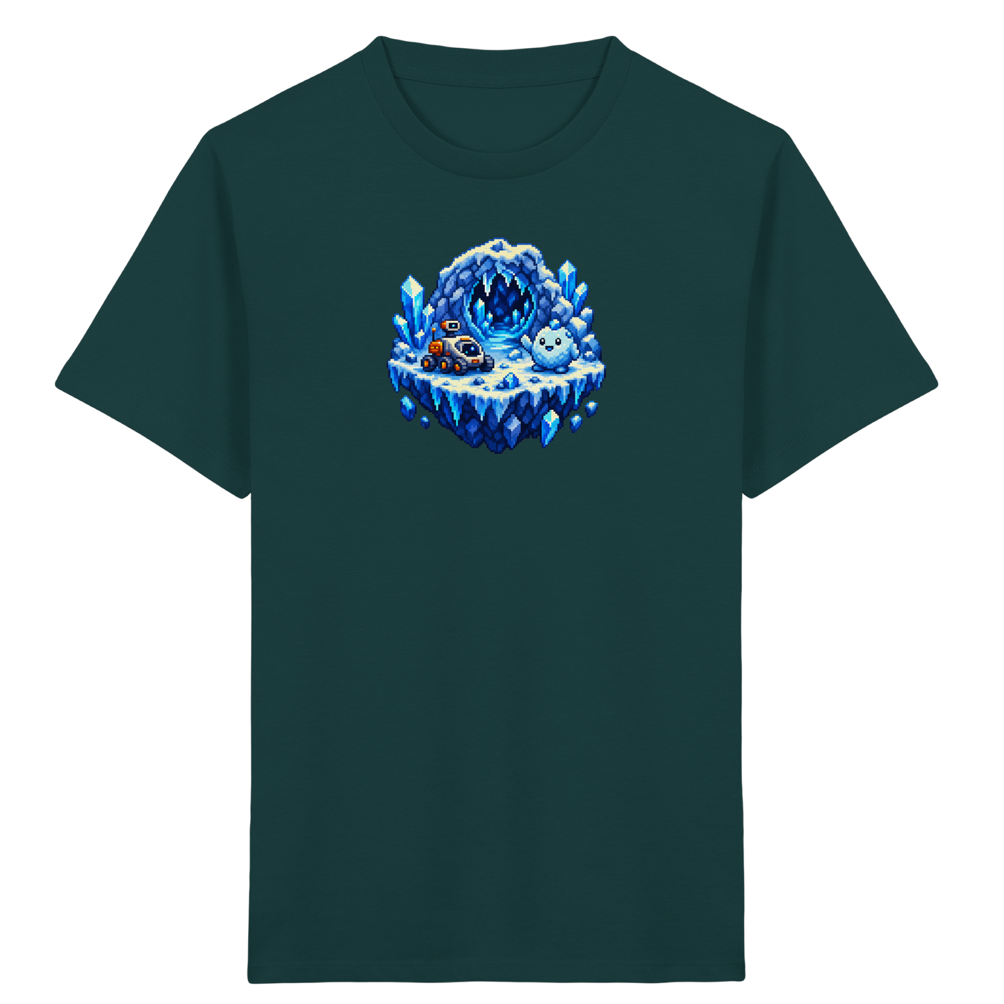 Abenteuerliches Pixel Eis-Geist T-Shirt - Kinder Bio T-Shirt