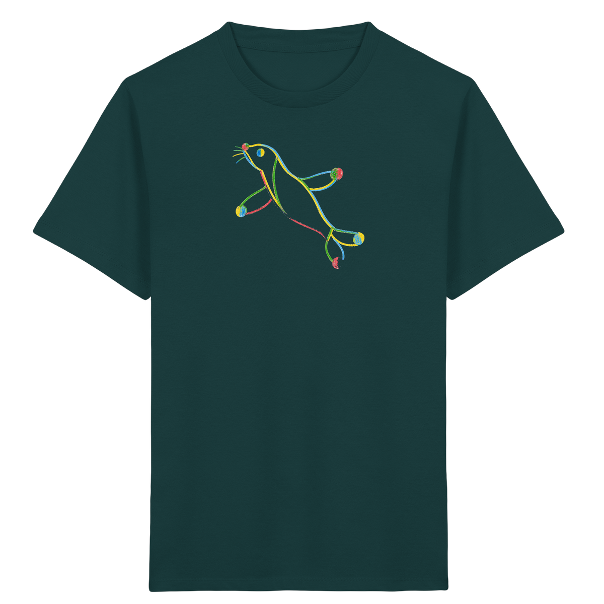 Bunte Farbpunkt Robbe Kinder - Kinder Bio T-Shirt