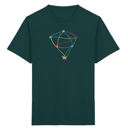 Farbpunkt Heißluftballon Kinder Shirt - Kinder Bio T-Shirt