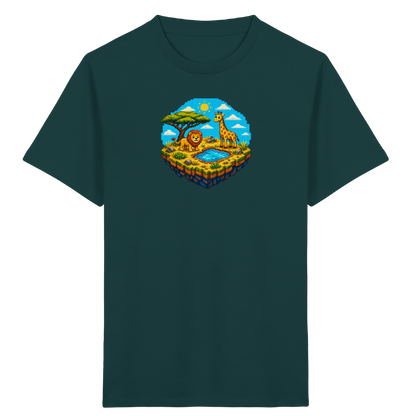 Verspieltes Pixel Safari T-Shirt Kinder - Kinder Bio T-Shirt
