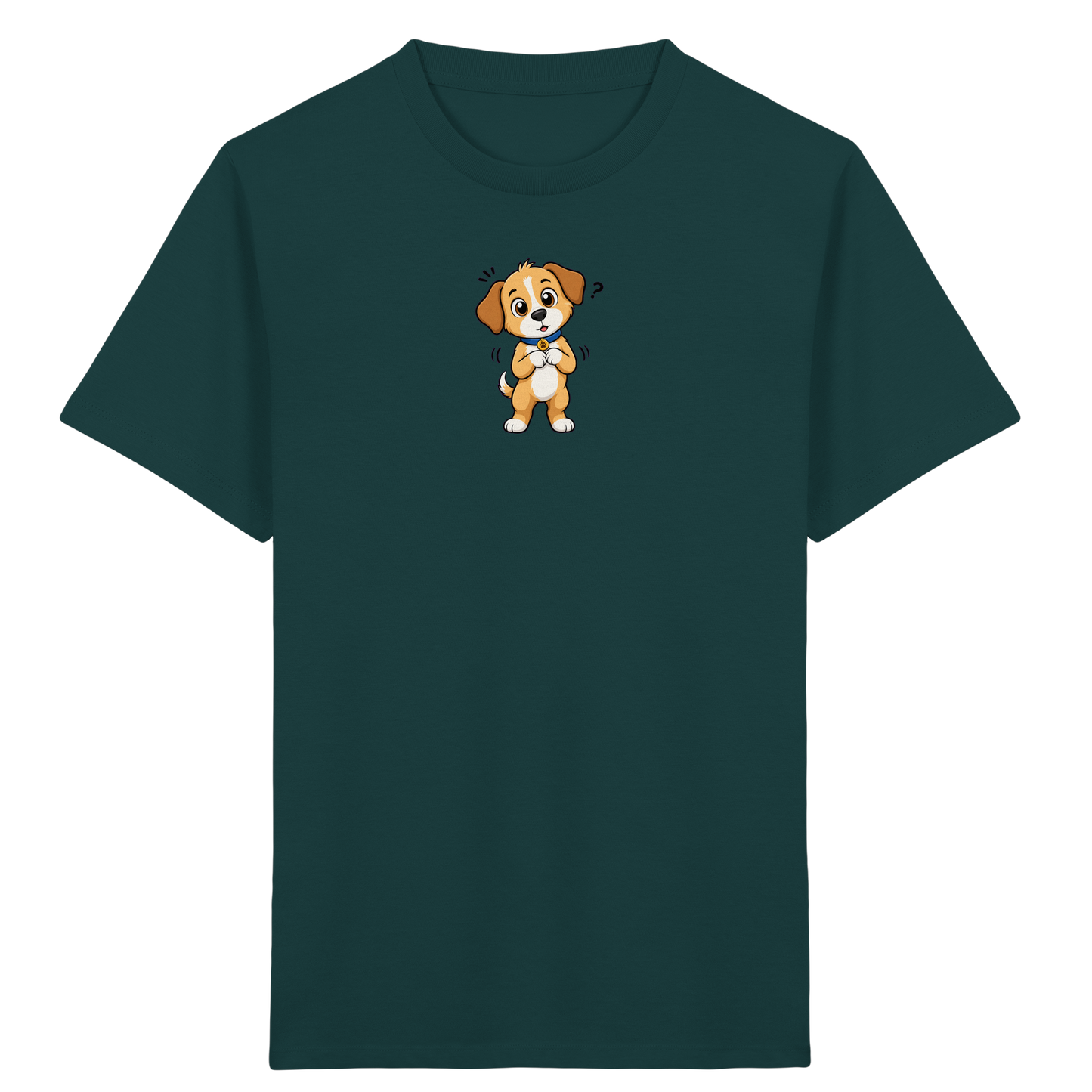 Niedlicher Welpe: Überrascht auf T-Shirt - Kinder Bio T-Shirt