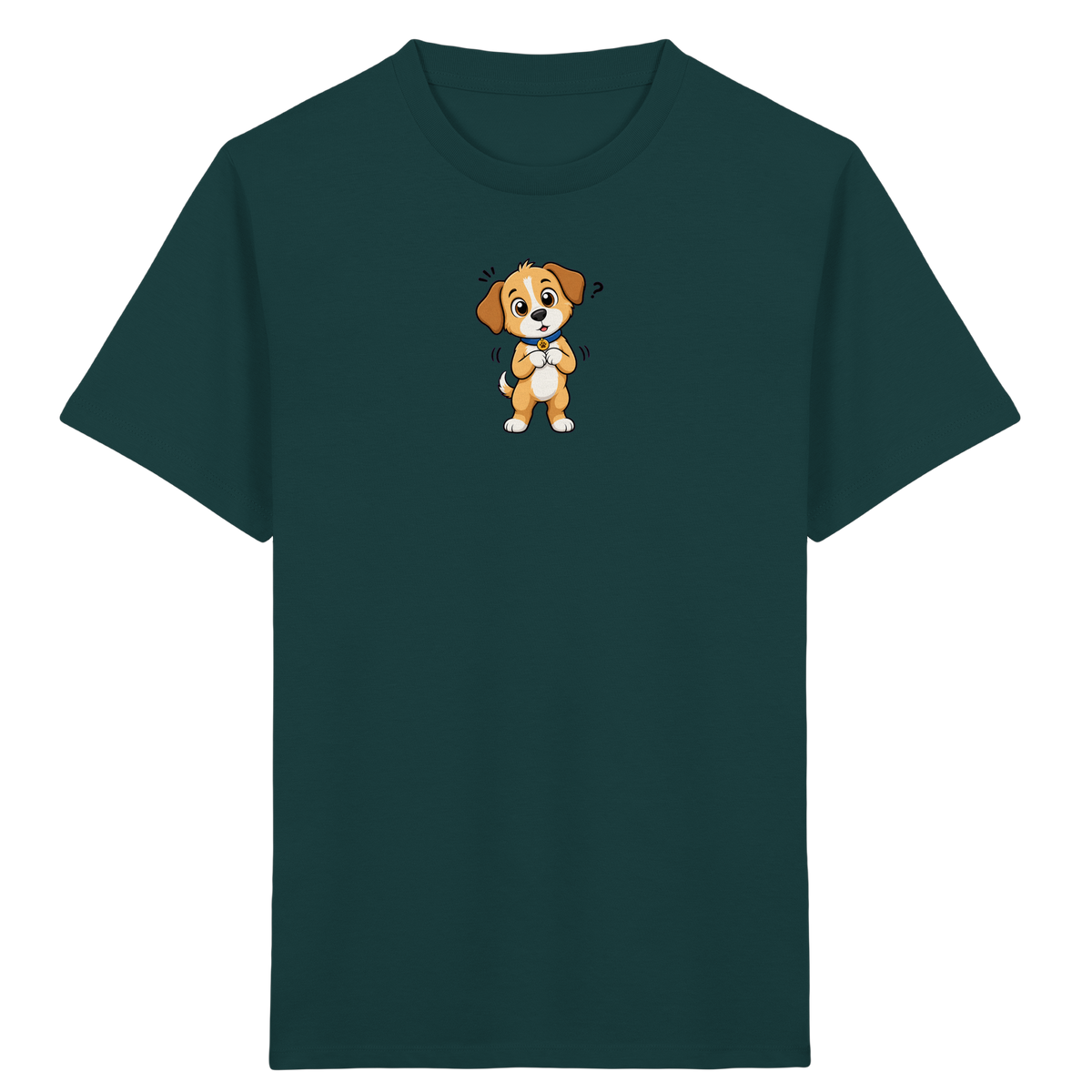 Niedlicher Welpe: Überrascht auf T-Shirt - Kinder Bio T-Shirt