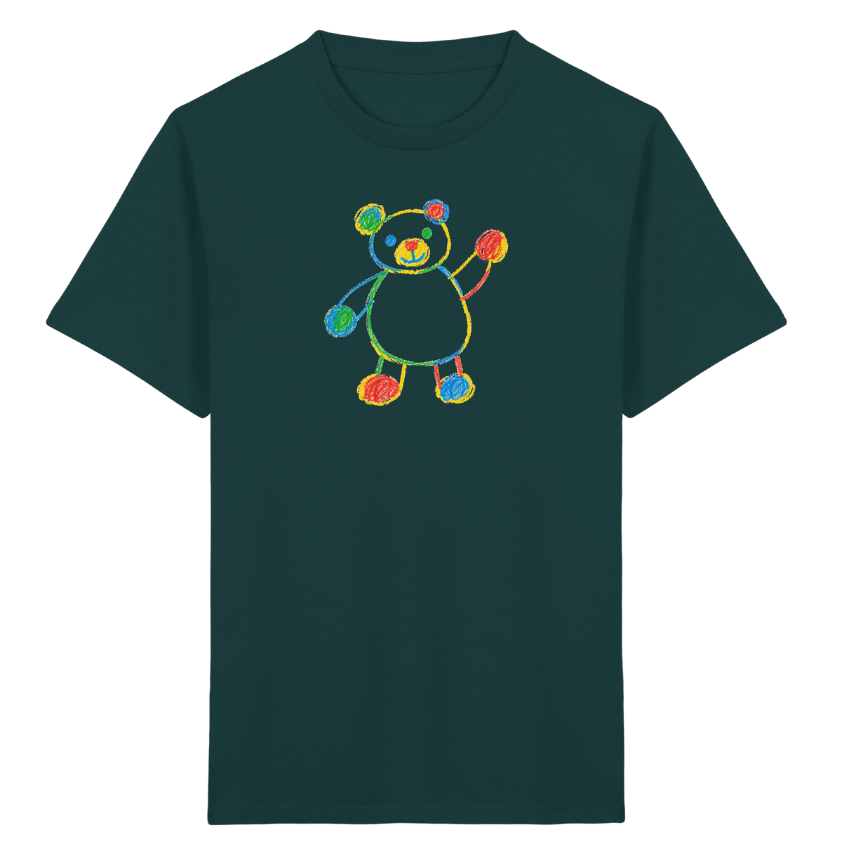 Farbpunkt-Bär für Kinder - Kinder Bio T-Shirt