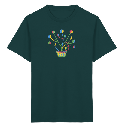 Bunte Fantasie Pflanze - Kinder Bio T-Shirt