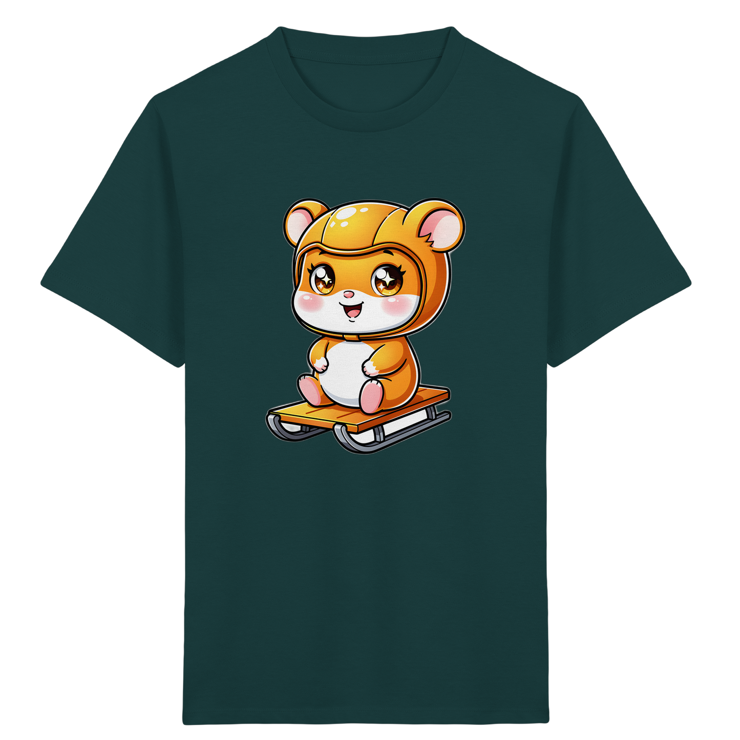 Hamster Schlittenfahrt: Cartoon T-Shirt
