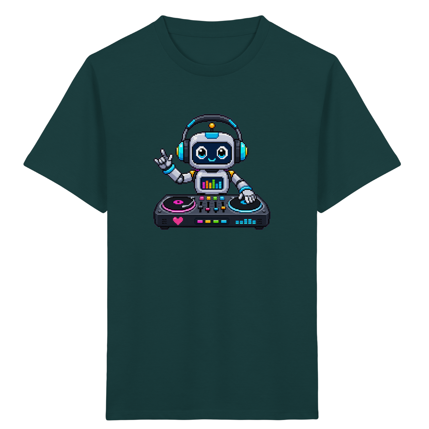 Pixel Roboter DJ: Buntes Kinder T-Shirt - Kinder T-Shirt