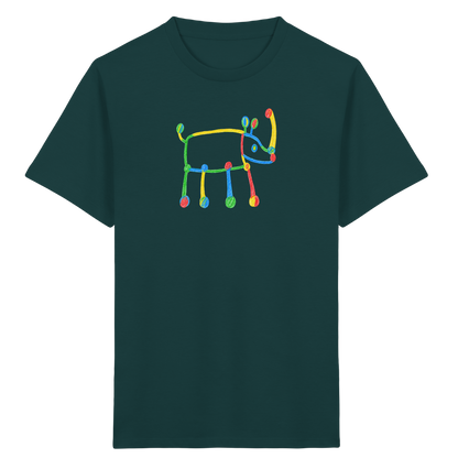 Buntes Farbpunkt Nashorn Shirt - Kinder Bio T-Shirt
