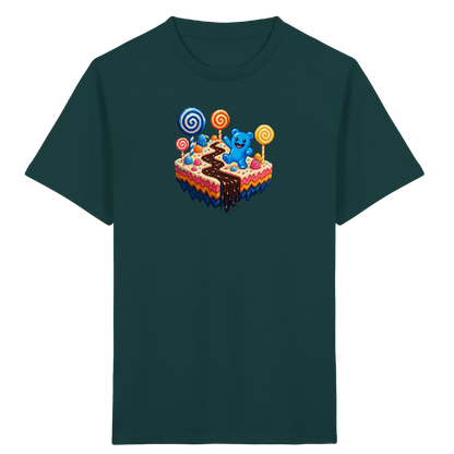 Pixel Gummibärchen auf süßer Insel - Kinder Bio T-Shirt