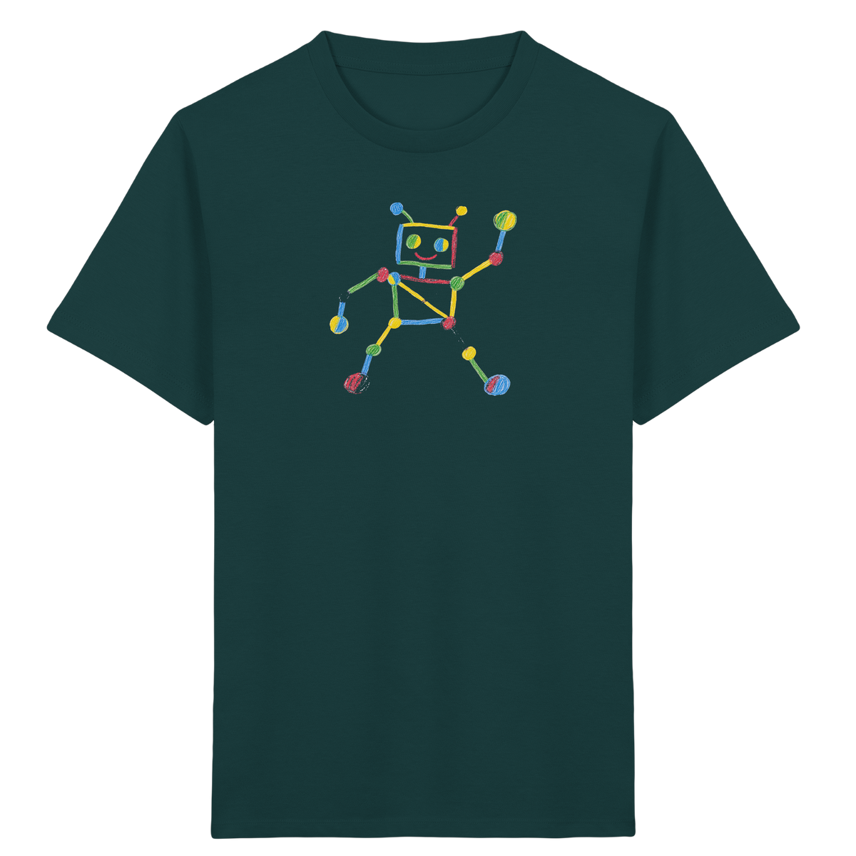 Farbpunkt Roboter Kinder Shirt - Kinder Bio T-Shirt