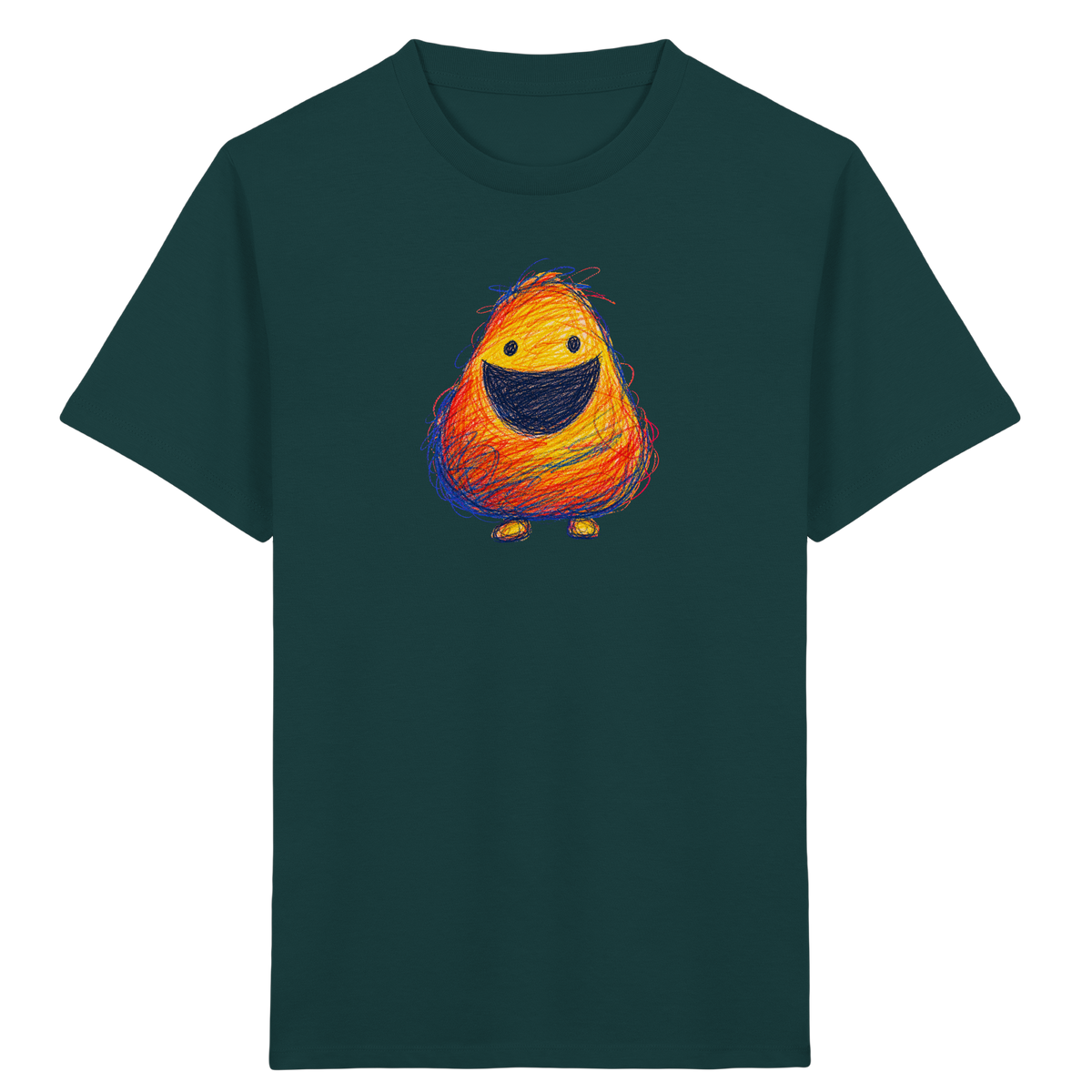 Zahnloses Grinsen Monster Shirt - Kinder Bio T-Shirt